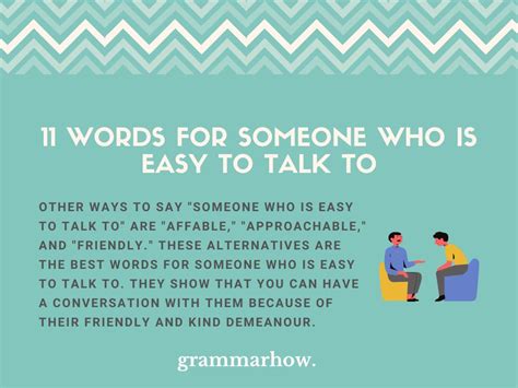 Word Hike Friendly, easy to talk to [ Answer ] .